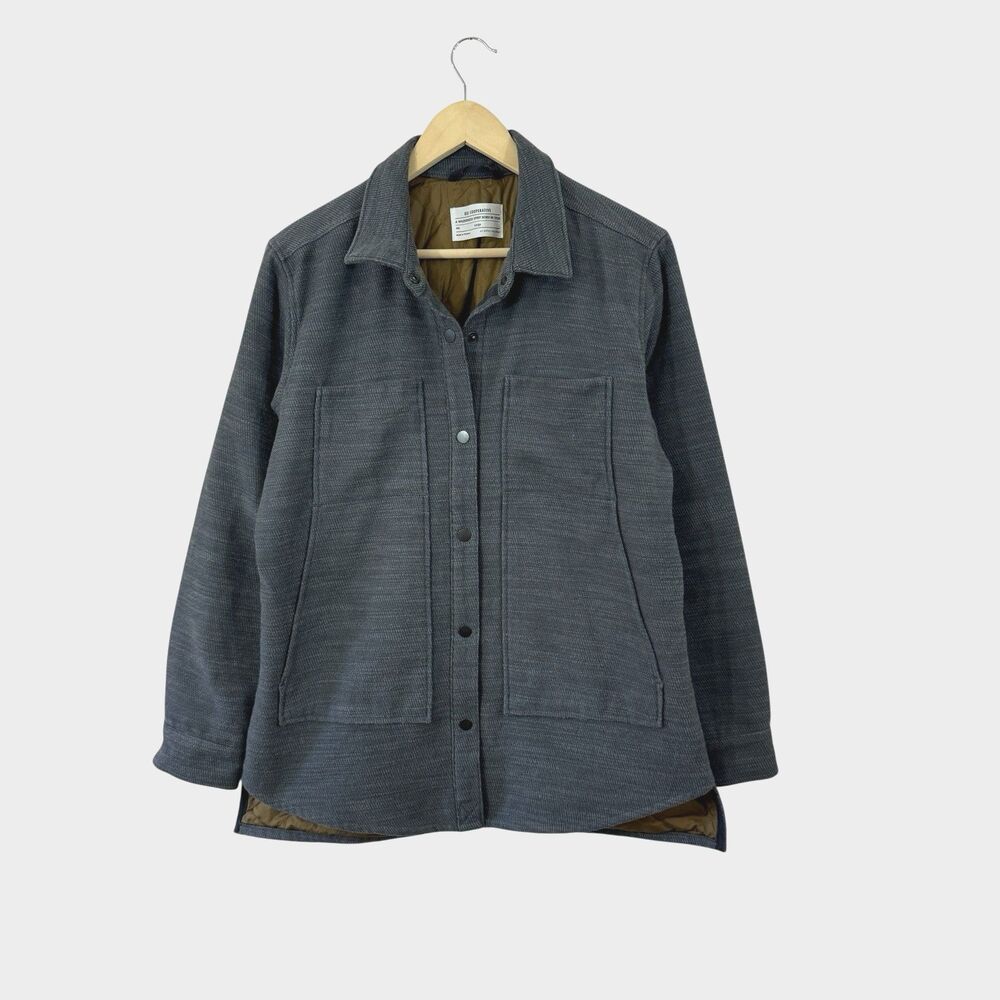REI Jacket Large Wallace Lake Shirt Jacket Snap Gray Lightweight Womens